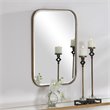 Bowery Hill Contemporary Vanity Mirror in Antique Gold