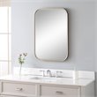 Bowery Hill Contemporary Vanity Mirror in Antique Gold