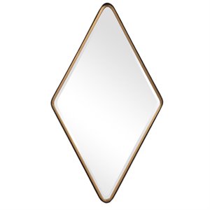 bowery hill contemporary diamond mirror in matte black