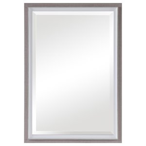 bowery hill contemporary rectangular mirror in oatmeal