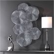Bowery Hill Contemporary Metal Wall Art in Metallic Pewter