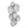 Bowery Hill Contemporary Metal Wall Art in Metallic Pewter