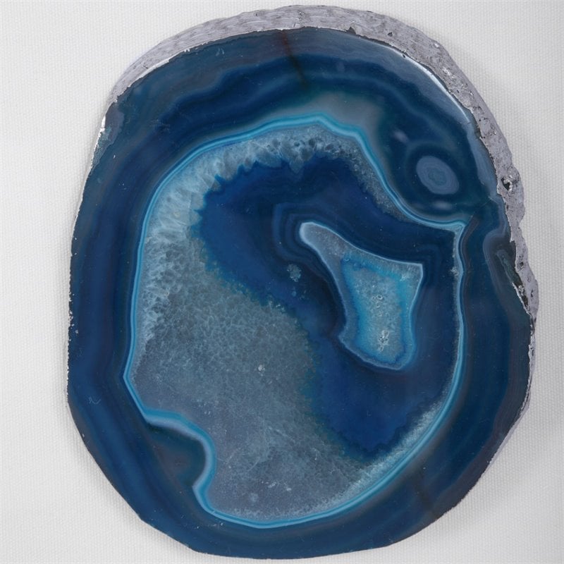 Bowery Hill Contemporary Stone Shadow Box in Blue Agate