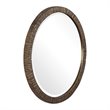 Bowery Hill Contemporary Round Mirror in Metallic Gold