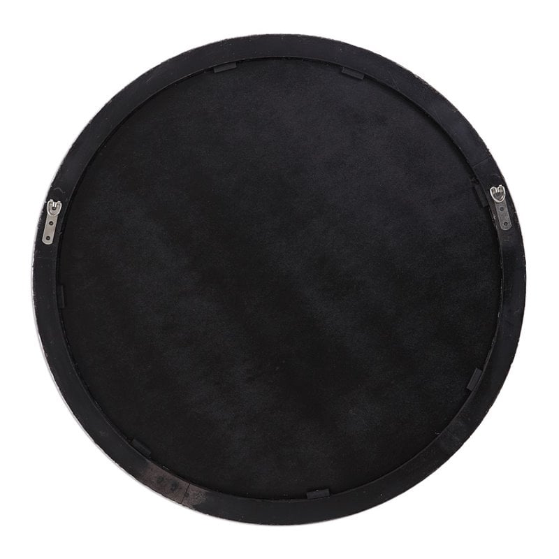Bowery Hill Contemporary Round Mirror in Metallic Gold