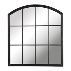 bowery hill contemporary arch mirror in rustic aged black