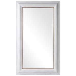 bowery hill contemporary large mirror in distressed white