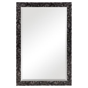 bowery hill contemporary mosaic mirror in gray