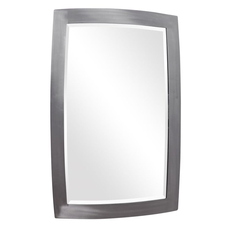 Bowery Hill Contemporary Mirror in Brushed Nickel