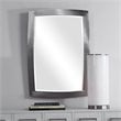 Bowery Hill Contemporary Mirror in Brushed Nickel