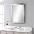 Bowery Hill Contemporary Mirror in Brushed Nickel