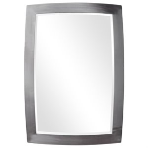 bowery hill contemporary mirror in brushed nickel