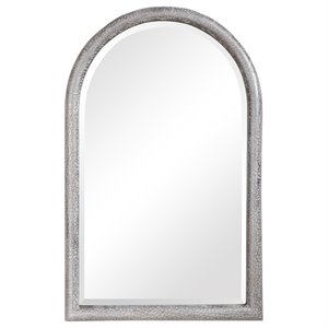 bowery hill contemporary arch mirror in aged gray