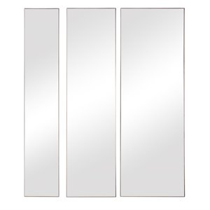 bowery hill contemporary mirror in gold leaf (set of 3)
