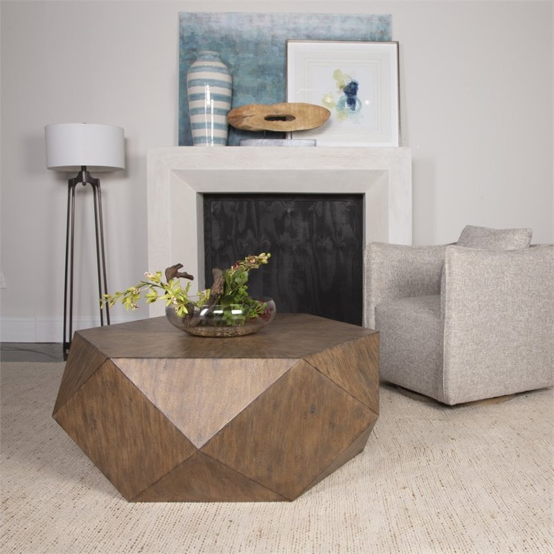 Bowery Hill Contemporary Coffee Table in Burnished Honey
