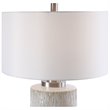 Bowery Hill Contemporary Cylinder Table Lamp in Aged White