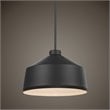 Bowery Hill Contemporary 1 Light Pendant in Matte Black