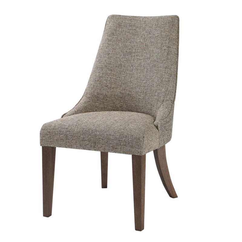 Bowery Hill Contemporary Armless Chair in Dark Walnut