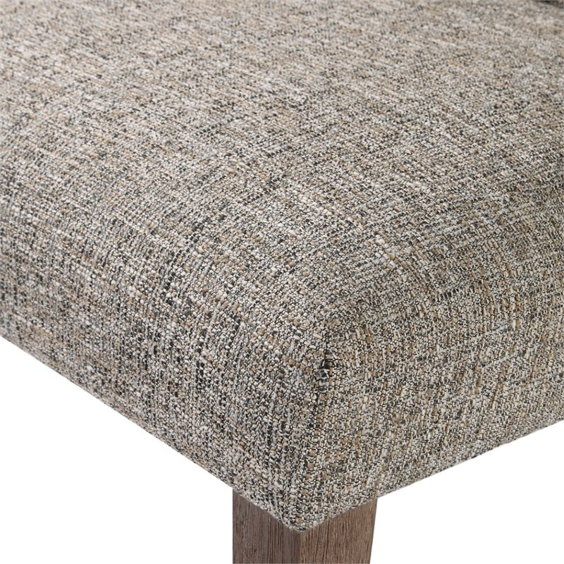 Bowery Hill Contemporary Armless Chair in Dark Walnut