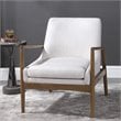 Bowery Hill Contemporary Wood Accent Chair in White