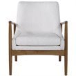 Bowery Hill Contemporary Wood Accent Chair in White