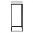 Bowery Hill Contemporary Marble End Table in Aged Black
