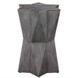 Bowery Hill Transitional MDF Wood/PU Accent Table in Gray/Gold
