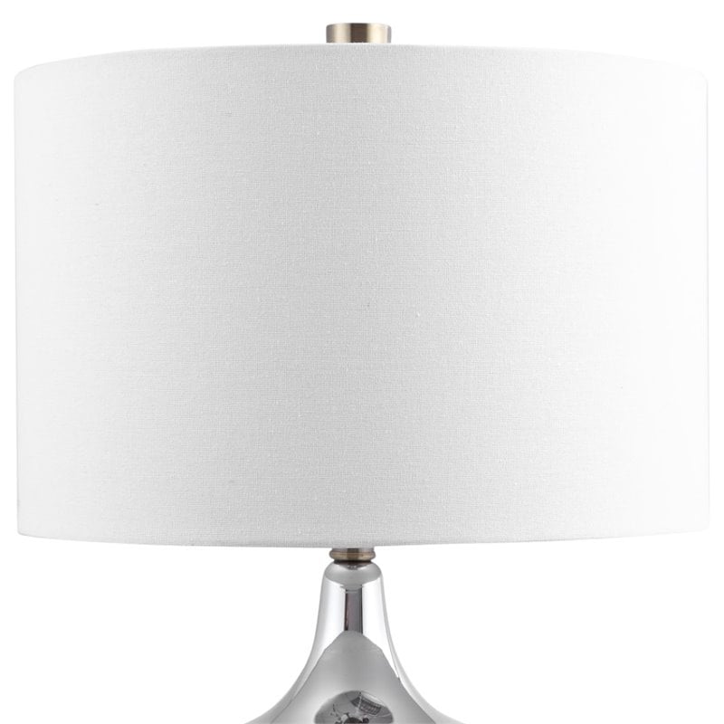 Bowery Hill Contemporary Mid Century Table Lamp in Chrome