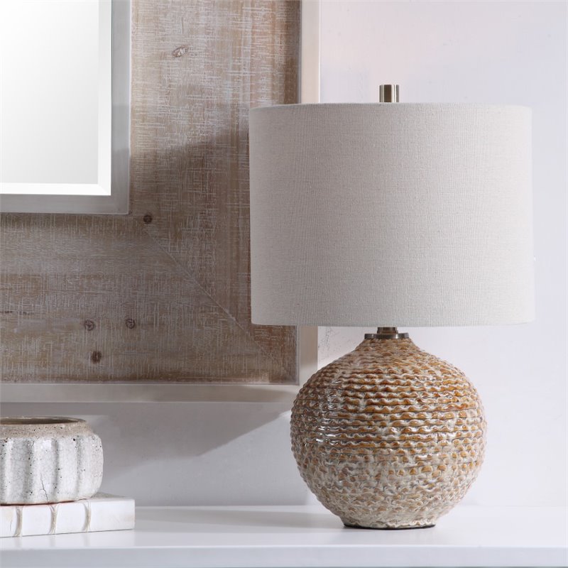 Bowery Hill Contemporary Rustic Table Lamp in Rust Brown