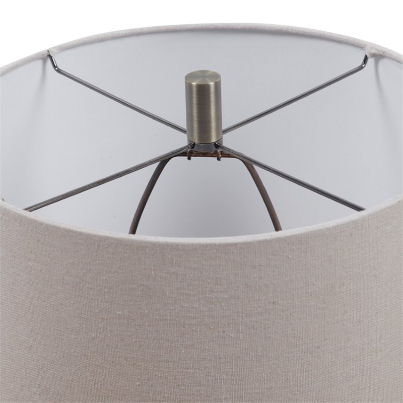 Bowery Hill Contemporary Rustic Table Lamp in Rust Brown