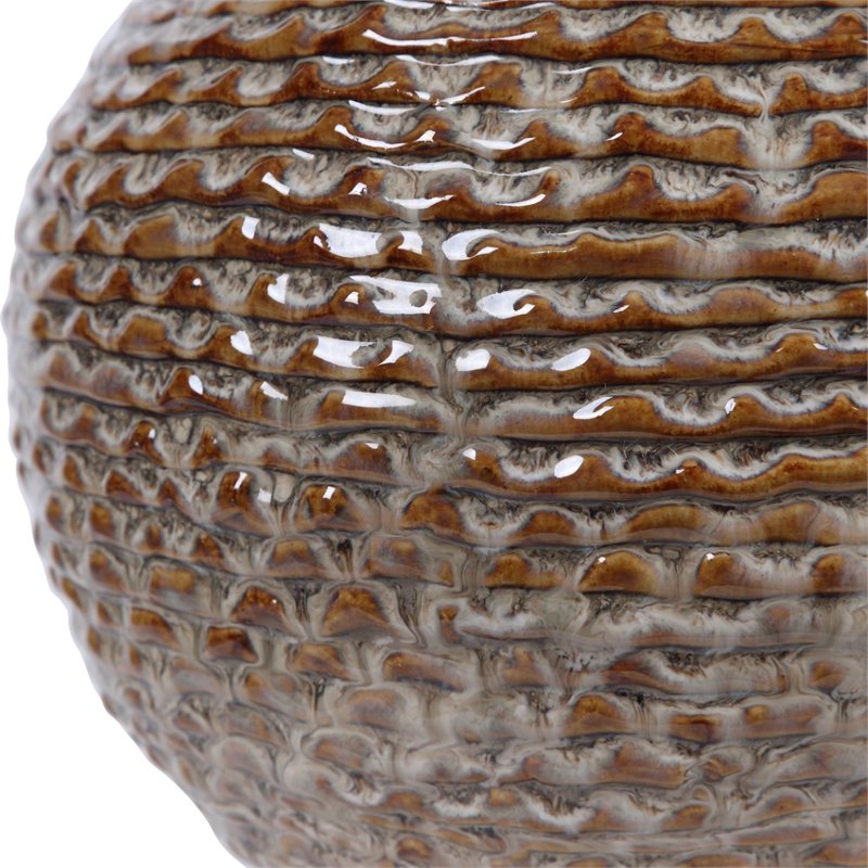 Bowery Hill Contemporary Rustic Table Lamp in Rust Brown
