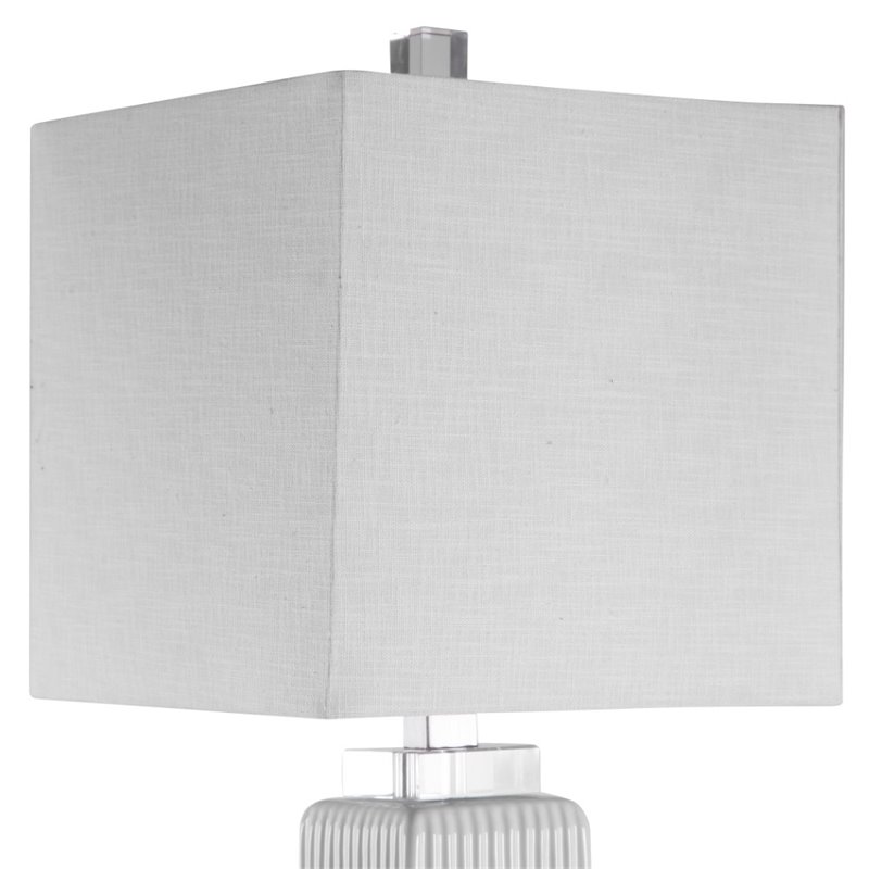 Bowery Hill Contemporary Buffet Lamp in Gloss White