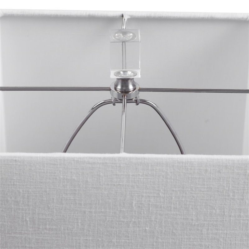 Bowery Hill Contemporary Buffet Lamp in Gloss White