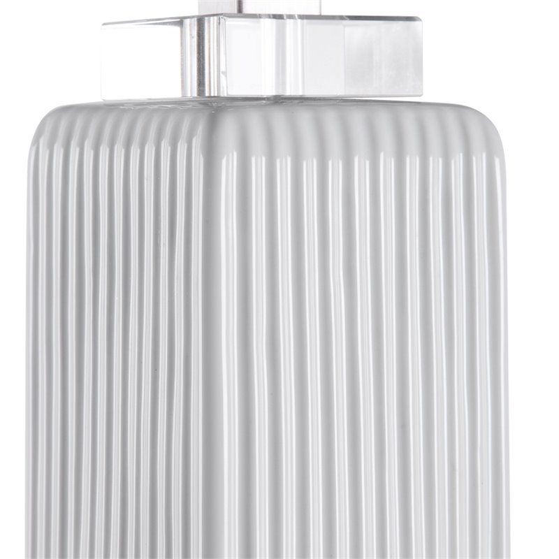 Bowery Hill Contemporary Buffet Lamp in Gloss White