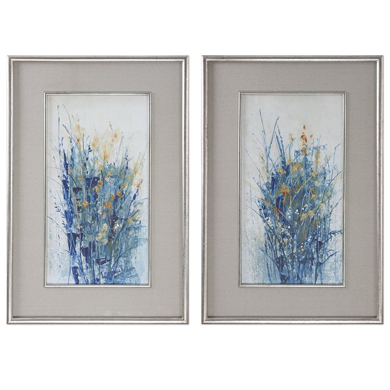 Bowery Hill Contemporary 2 Piece Florals Print Set in Multicolor