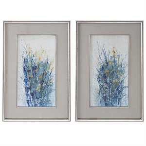 Bowery Hill Contemporary 2 Piece Florals Print Set in Multicolor