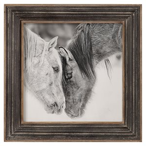 Bowery Hill Contemporary  Horses Print in Black and White