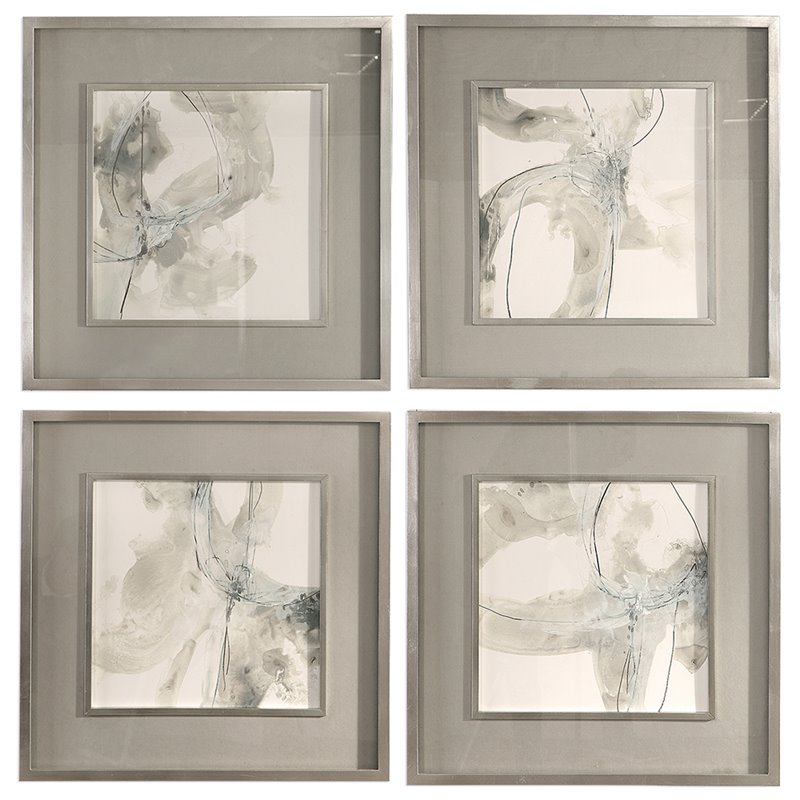 Bowery Hill Modern 4 Piece Divination Print Set in Multicolor