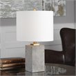 Bowery Hill Contemporary Table Lamp in Gray and White