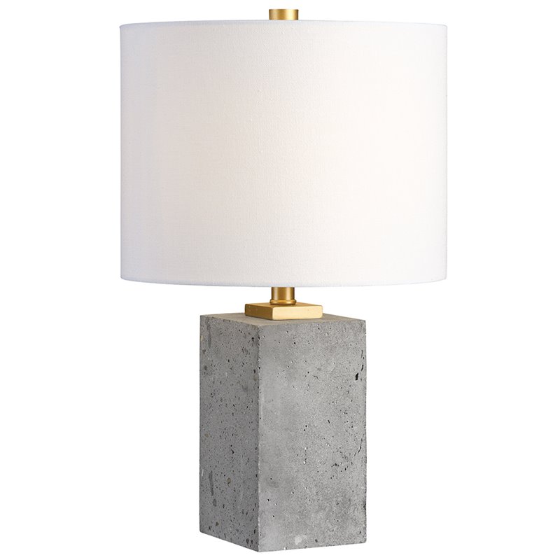 Bowery Hill Contemporary Table Lamp in Gray and White