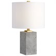 Bowery Hill Contemporary Table Lamp in Gray and White