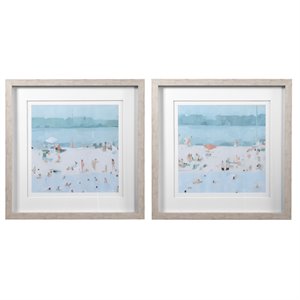 Bowery Hill Contemporary Sandbar Framed Print (Set of 2)