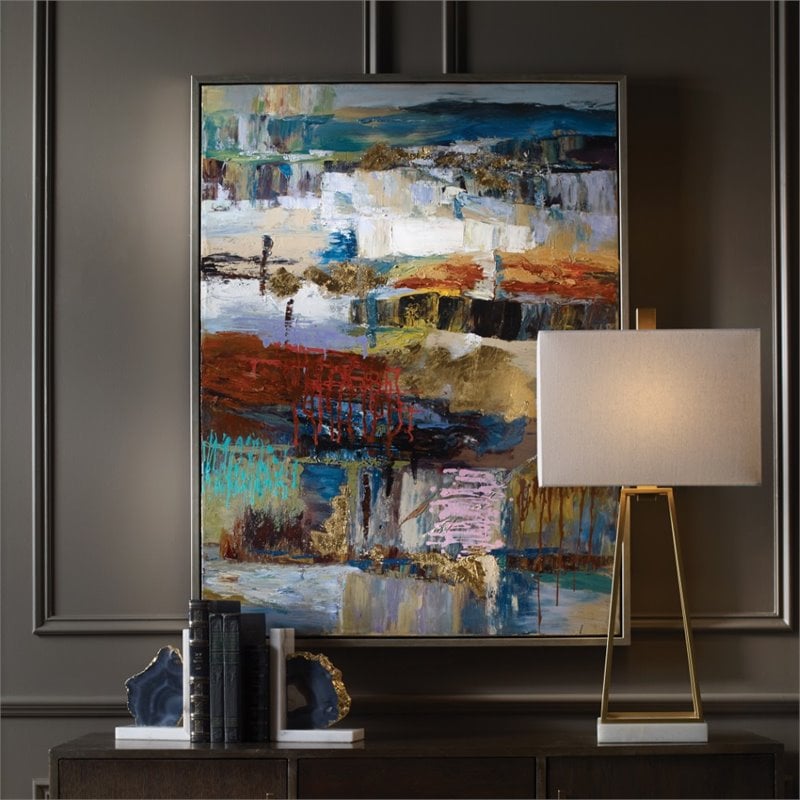 Bowery Hill Contemporary Abstract Hand Painted Canvas