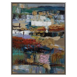 Bowery Hill Contemporary Abstract Hand Painted Canvas
