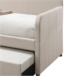 Bowery Hill Contemporary Daybed and Trundle in Beige Fabric