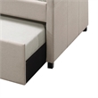 Bowery Hill Contemporary Daybed and Trundle in Beige Fabric