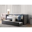 Bowery Hill Contemporary Contemporary Fabric Daybed with Trundle in Gray