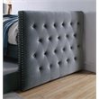 Bowery Hill Contemporary Contemporary Fabric Daybed with Trundle in Gray