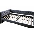 Bowery Hill Contemporary Contemporary Fabric Daybed with Trundle in Gray
