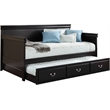 Bowery Hill Transitional Wood Daybed in Rich Black
